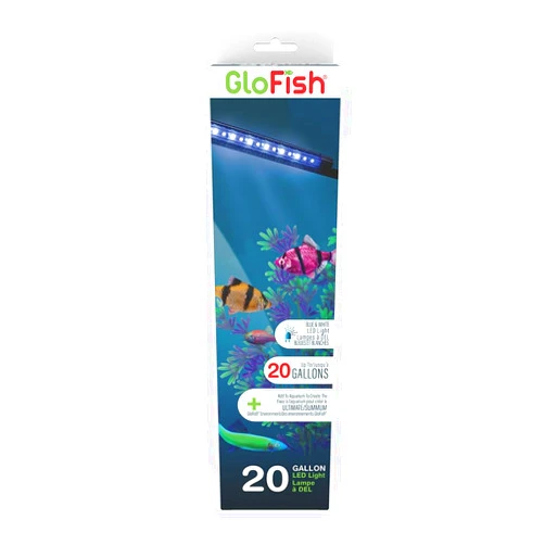 GloFish 10-Inch LED Light Sticks for Fish Aquariums Up to 20 Gallons, 2 Count, with White and Blue LED Lights