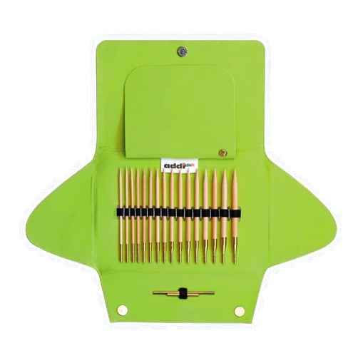 Addi Click Set Bamboo Needle Case, One Size, Groen