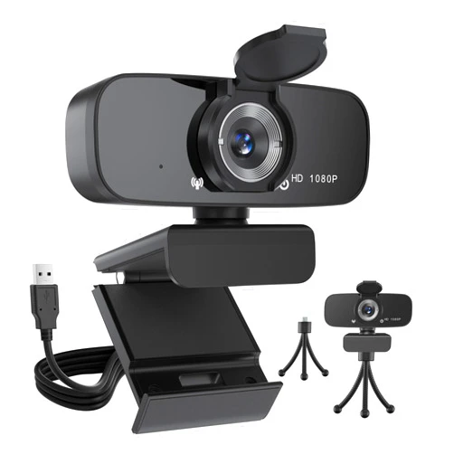 Argmao 1080P HD Webcam with Microphone for Desktop, USB Computer Camera with Web Cam Cover&Web Camera Stand, 110-degree Wide Angle Streaming Webcam for PC Zoom/Video Calling/Gaming/Laptop/Conferencing