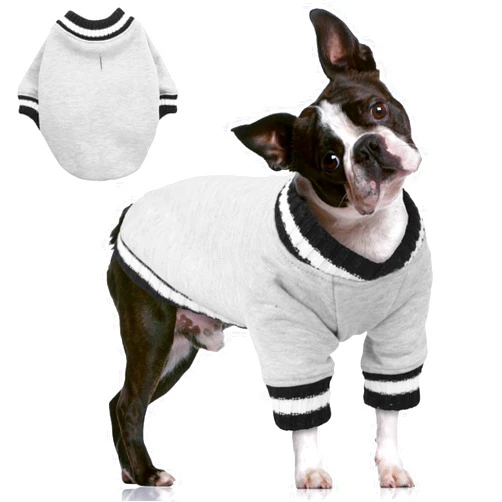 FUAMEY Dog Pullover Sweatshirt，Dog Winter Sweaters Warm Dog Clothes Dog Vest Thick Puppy Pullover Soft Pet Fleece Sweater Cute Doggie Boy Girl Outfit for Small Medium Dogs Grey XL