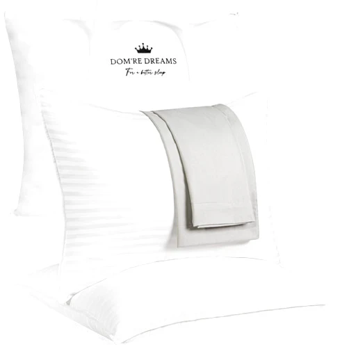 Dom're Dreams Soft Luxury Pillow Queen Size Set of 2 - Luxury Soft Cooling Pillow - Hotel Collection 100% Virgin Gel Fiber Down Alternative Bed Pillow - for Back, Stomach or Side Sleepers