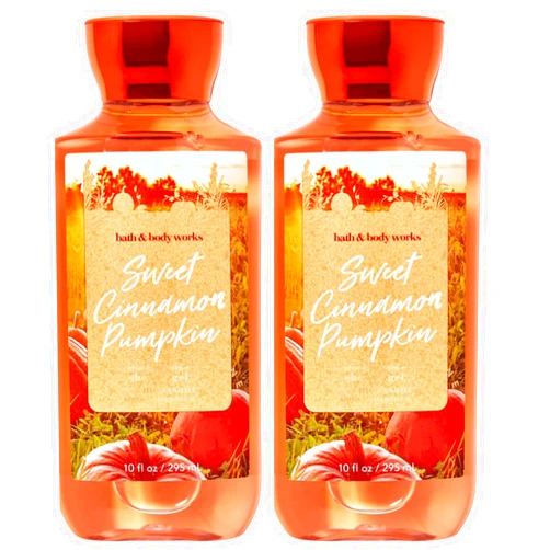 Bath & Body Works Signature Collection Shower Gel For Women10 fl oz Pack Of 2 (Sweet Cinnamon Pumpkin)