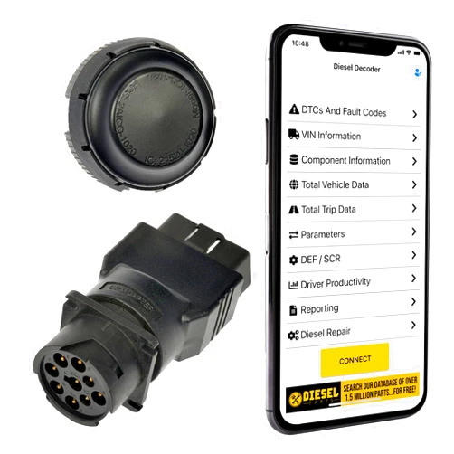 Diesel Laptops Heavy Duty Truck Scanner with DPF Regens Diesel Decoder Mobile Diagnostic Tool for Cummins, Volvo, Paccar, International and Repair Information for iOS & Android