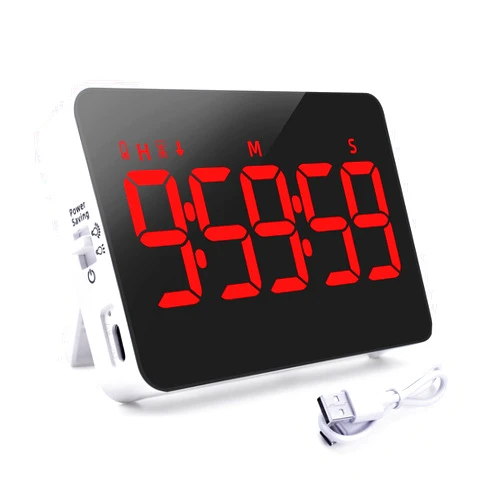 PERSUPER Kitchen Timer, Large Digital Magnetic Timer, Rechargeabilit, Countdown and Countup, 3 Brightness Display, 3 Volume Levels and Vibration Mode, for Cook, Kids Adults Study Teaching