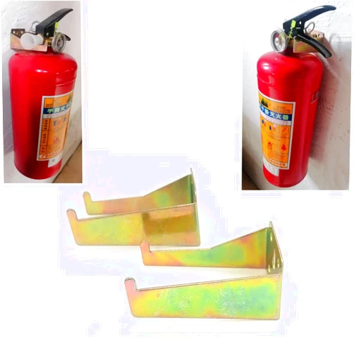 HONG Fire Extinguisher Bracket - (Lot of 2) Fork Style, Wall Hook, Mount, Hanger for 5 to 13lb. Extinguishers with Valve Body Slots