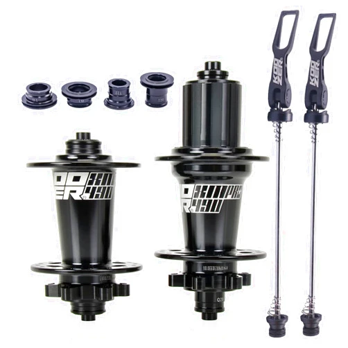 BestPartsCom KOOZER XM490 32 Hole Hub Full Aluminum Ultralight MTB Mountain Bike Disc Brake Hub Quick Release(qr) Front Rear Hub Set Black for Shimano 8-11speed & SRAM 8-10speed