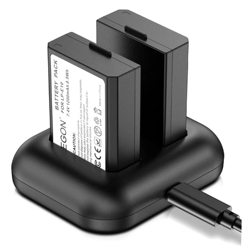 ENEGON LP-E10 ENEGON Replacement Battery (2-Pack) and Rapid Dual Charger for Canon LP E10 Canon EOS Rebel T3 T5 T6 T7 T100 Kiss X50 X70 X80 X90 1100D 1200D 1300D 1500D 4000D (100% Compatible with Original)