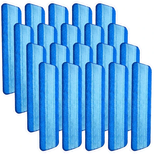 Gandeer 20 Pieces Microfiber Cleaning Pads Compatible with Bona Mop Reusable 18 Inch Mop Replacement Pads Washable Microfiber Mop Pads Refills Replacement Mop Heads for Floor Cleaning