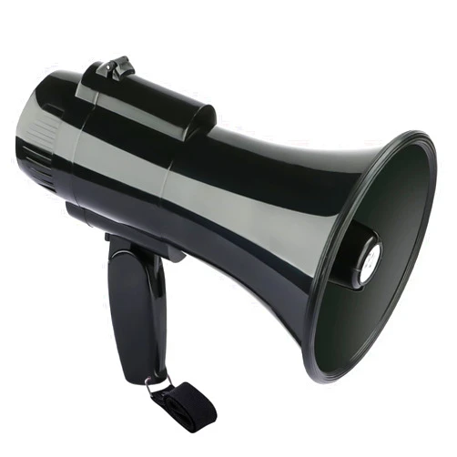 MGROLX Portable Megaphone Spearker/Bullhorn-with Built-in Siren/Alarm-Music-30 Watt Power & 800 Yard Range-Sliding Volume Adjustment-Powerful and Lightweight-ER46S