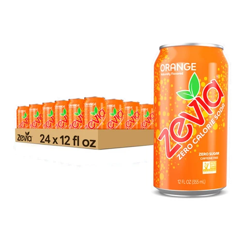 Zevia All Natural Soda, Orange, 12-Ounce Cans (Pack of 24), 12 Fl Oz (Pack of 24)