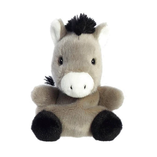 Aurora® Adorable Palm Pals™ Eli Donkey™ Stuffed Animal - Pocket-Sized Play - Collectable Fun - Gray 5 Inches