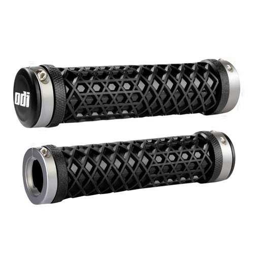 ODI GRIPS ODI Vans FLANGELESS Lock-ON Grips - Black - Lock Grey, 130mm