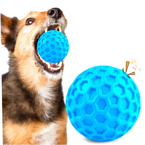 ZRIFAQESW Squeaky Dog Toys for Aggressive Chewers, Indestructible Dog Balls for Aggressive Chewers, Squeaky Balls for Dogs,Interactive Dog Toys for Large Dogs,Funny Dog Squeaky Ball Heavy Duty Dog Toy