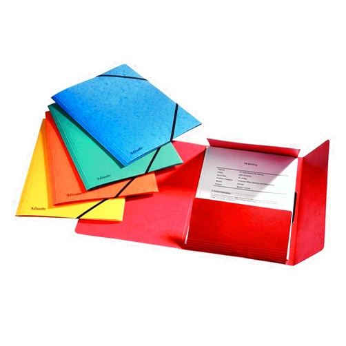 Esselte Rainbow 3-Flap Folder, A4, Assorted Colours, Pack of 5, 15523