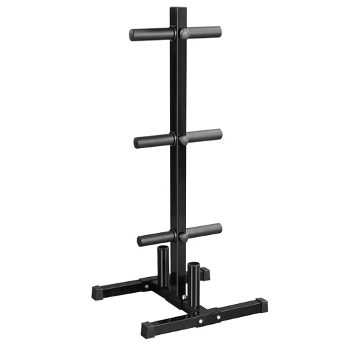 Yaheetech 2-inch Barbell Plate and Dumbbell Racks Tree Olympic Plate Rack Weight Bumper Plate Holder w/ 2 Bar Holder