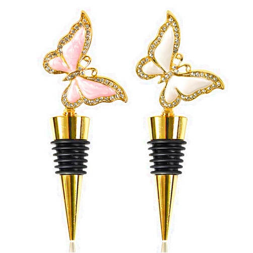 JruiZhp Butterfly Wine Bottle Stopper, JruiZhp 2 Pcs Wine Stoppers Cute, Wine Stopper Baby Favors for Birthday Wedding Favor Bridal Party Shower or Engagement Souvenir Gift Supplies