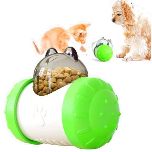 SEEALVIN Enrichment Toys for Dogs, Interactive IQ Treat Ball Dog Toy, Automatic Pet Slow Feeder IQ and Mental Stimulation Tumbler Treat Dispensing Puzzle Toys Boredom Busters for Dogs Cats (Green)