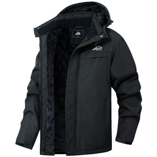 MAOYSSEN Men's Waterproof Ski Jacket Warm Winter Hooded Snowboarding Windbreaker Mountain Snow Coat