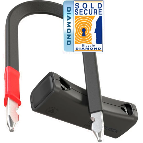 Seatylock Mason Bike U Lock - Patented Heavy Duty Anti Theft Diamond Secure ULock - Ultra Security Bicycle Safety Tool with Keys for City Electric or Mountain Bikes and Scooters (7.1 Inch)