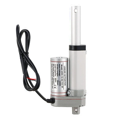MYFULLY Electric Stroke Linear Actuator | DC 12V Heavy Duty 2'' Linear Actuator Motor with Mounting Bracket 900N(202lbs) Max. Lift 10mm/s for Auto Car RV Electric Door Opener (50MM Stroke Length, 1)