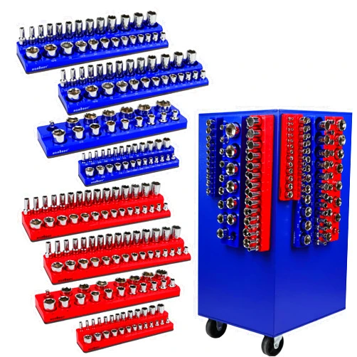 HORUSDY 8-Piece Magnetic Socket Organizer Set, Magnetic Socket Holder, 1/4