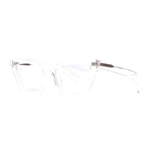 GLINDAR Cat Eye Blue Light Blocking Glasses Vintage Narrow Square Computer Eyeglasses Acetate Frame Clear