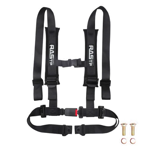 RASTP 4 Point Harness with Ultra Comfort Heavy Duty Shoulder Pads,Black(Pack of 1)