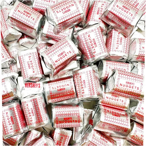 River Finn Organics Hershey Chocolate Nuggets, 2 Lbs. Bulk, Foil Wrapped, Perfect for Weddings, Anniversaries, Showers, Events, Holidays, Candy Bowls and Buffets, Gifts & More! (Dark Chocolate)