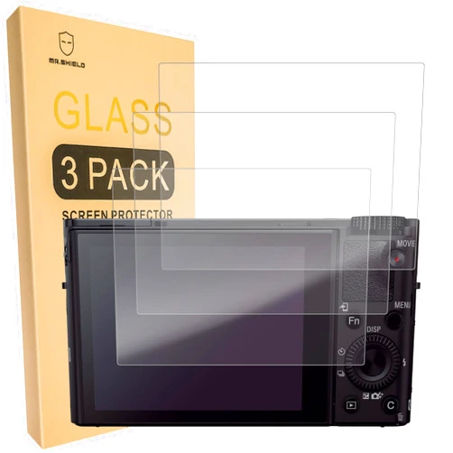 Mr.Shield [3-Pack] Screen Protector For Sony RX100VI RX100V RX100IV RX100III RX100II RX100 Digital Camera [Tempered Glass] [Japan Glass with 9H Hardness] Screen Protector
