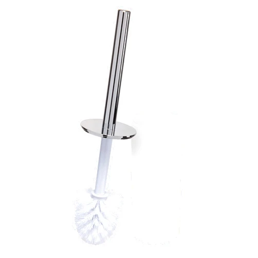 Bath Bliss Soft Touch Toilet Brush and Holder Set | Bathroom Cleaning | Durable 360 Degree Bristle | Discrete Storage | Matte White