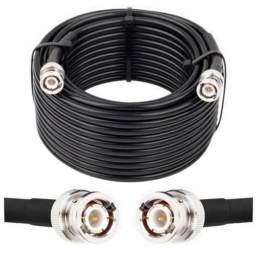 MOOKEERF BNC Male to BNC Male Coax Cable 50ft, 50 Ohm RG58 Coaxial Cable with BNC Connectors