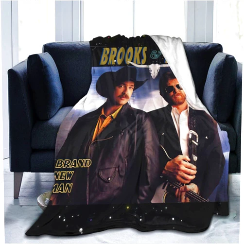 DRFTGV Brooks Singer Dunn Flannel Blanket Ultra Soft Micro Fleece Throw Blankets Warm Lightweight Air Conditioning Blanket for Sofa Couch Chair All Season 40