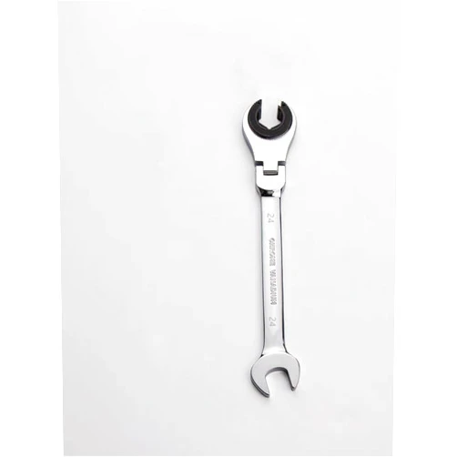 FLZOSPER 24mm Metric Fix Tubing Wrench，Flex-Head Gear Wrench, Ratcheting Fix Combination Wrench Spanner