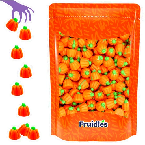 Fruidles Halloween Mello-Creme Pumpkins, Delicious Gummy Candy, Party Favor (Half-Pound)