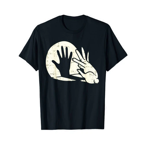 BoredKoalas Funny Rabbit Shirt Animal Bunny Lover Shadow Play Pun Gift T-Shirt
