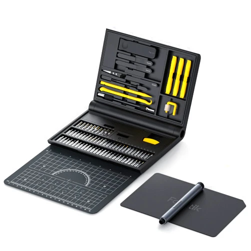 Fanttik Electric Screwdriver Kit, Precision Screwdriver Set, 64 Magnetic Bits, 12 Types Fix Tools, 0.05/0.2 N.m, Repair Tool for Phone Laptop Watch Electronics - E1 NEX Workstation