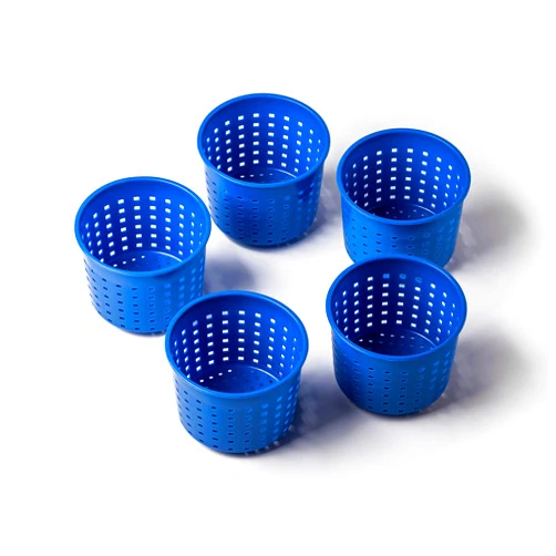 Hozprom Cheese Molds Manufacturer Cheese making Cheese Molds For Soft Cheese Cheesemaking supplies Milk cheese Molde para queso Soft cheese Goat cheese Rennet cheesemaking baskets Cheesemaking Blue 0.3L/0.6lbs 5 pcs