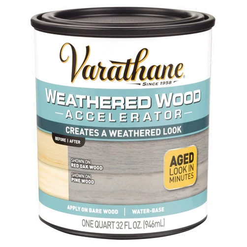 Varathane 313835 Weathered Wood Accelerator, Quart, Gray