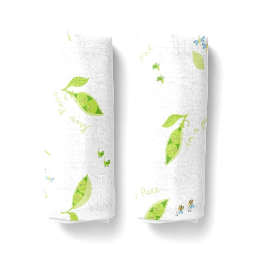 Twoborn Twin Swaddle Baby Blankets - 2-Pack, Oversized, Adjustable Newborn Wraps for Sleep, Soft Silky Skin-Friendly Muslin Cotton Wraps, Multipurpose Breathable Receiving Blankets, Unisex Boys Girls