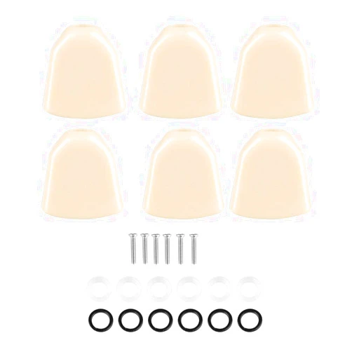 Dilwe Guitar Tuning Peg Button, 6 Pcs/Set Acrylic Tuning Pegs Buttons Machine Heads Buttons for Guitar(Beige) Gevoline accessories