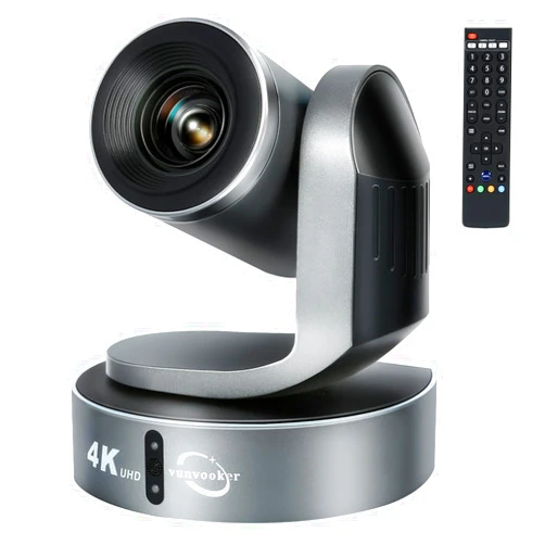 Vunvooker 4K Conference Room Camera,PTZ Camera 20X Optical Zoom with IP/USB3.0/HDMI/RS232/RS485 for IP Live Streaming Video Conference and Church Education,2024 Version
