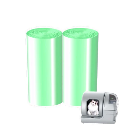 Dakeres Cat Waste Drawer Liners, Robust and Tear-Resistant, Cat litter box liners Suitable for self cleaning cat litter box, standard litter box, for kitchen, car, office trash bins（25 count *2roll).