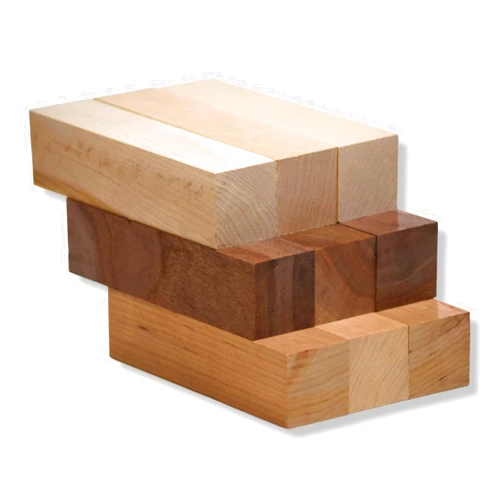 Generic Assorted Wood Turning Blanks: (9) Pack, (3) of Each Species, Black Walnut, Hard Maple, Cherry (1.5