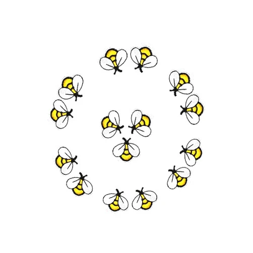 UUYYEO 30 Pcs Bee Embroidered Patches Cute Bumble Iron On Applique Patches Decoration Sewing Patches for Bags Jackets Clothes