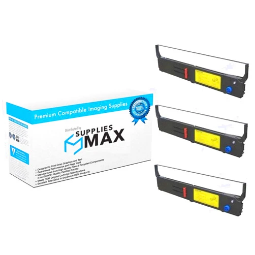 SuppliesMAX Compatible Replacement for Okidata MICROLINE 4410/PACEMARK 4410 Series Black Printer Ribbons (3/PK) (40629303_3PK)