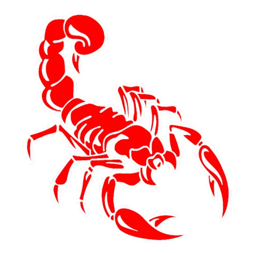 Shineweb Personalized Decal Vinyl Sticker Fashion Scorpion Reflective Car Vehicle Body Hood Window Decals Sticker 11inches Car Stickers Decor- Red