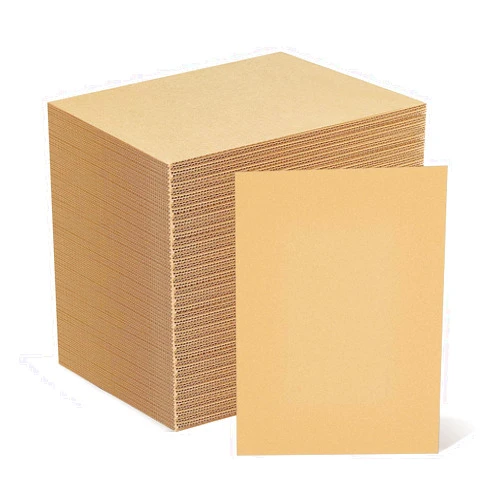 YZtree 8.5x11 Corrugated Cardboard Sheets - 50 Pack Cardboard Inserts Flat Cardboard Squares Separators for Art Projects DIY Crafts Supplies