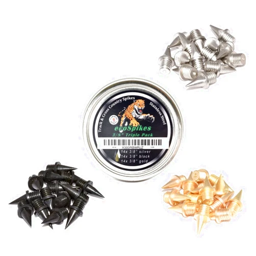 EcoSpikes TRIPLE PACK - 3/8 inch Steel Track and Cross Country Spikes