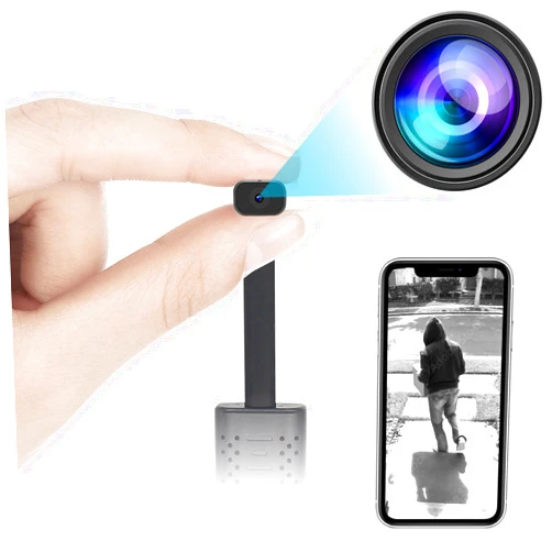 Rettru Smallest Wireless Wifi USB Camera,HD1080P Baby Monitor Camera,Portable Video Security Camera with Upgrade Night Vision,Motion Detection,Cloud Storage,Remote Viewing for Security with iOS Android APP