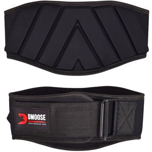 DMoose Fitness Neoprene Weight Lifting Belt - Sweat-Resistant Gym Belt for Men & Women to Provide Stability & Lumbar Support - Adjustable Fit 6